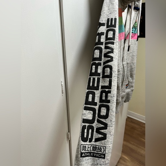 Superdry And Co Ticket Type Stripe Zip Hoodie. Small - Picture 6 of 7